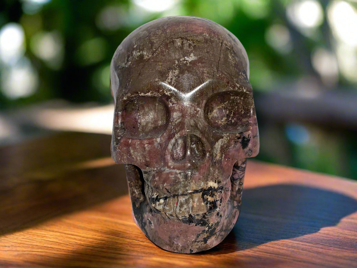 5.4" Rhodonite Skull