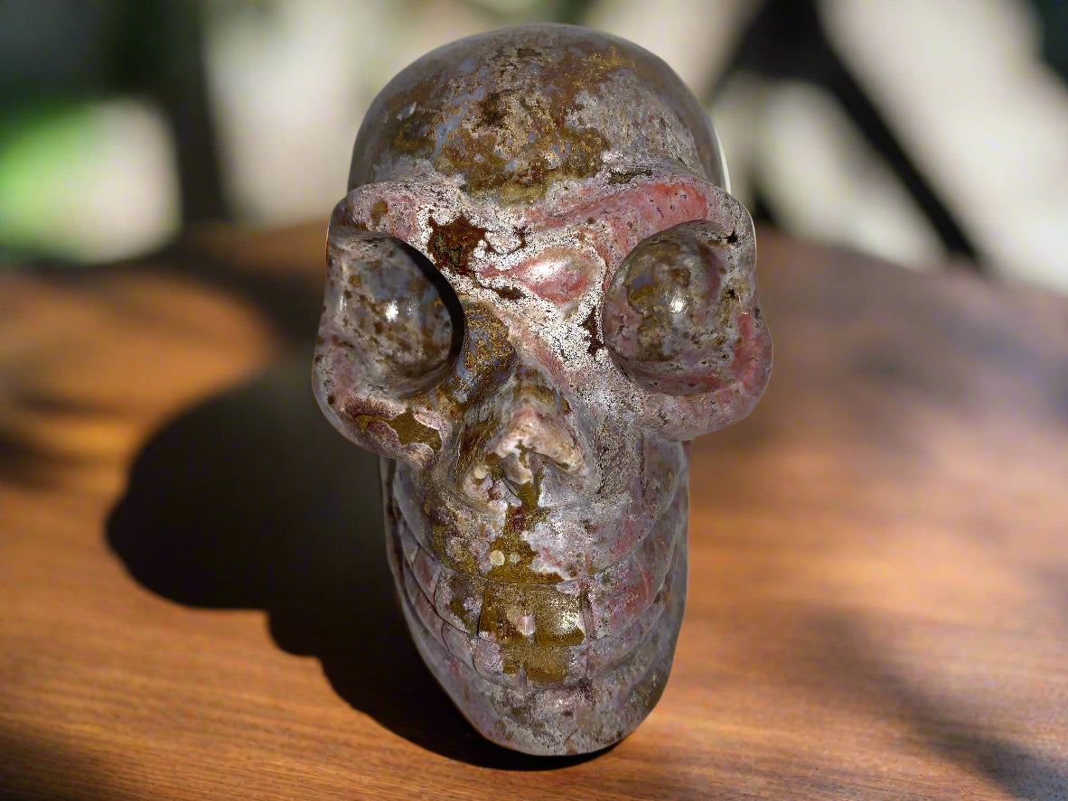 4.4" Ocean Jasper Skull
