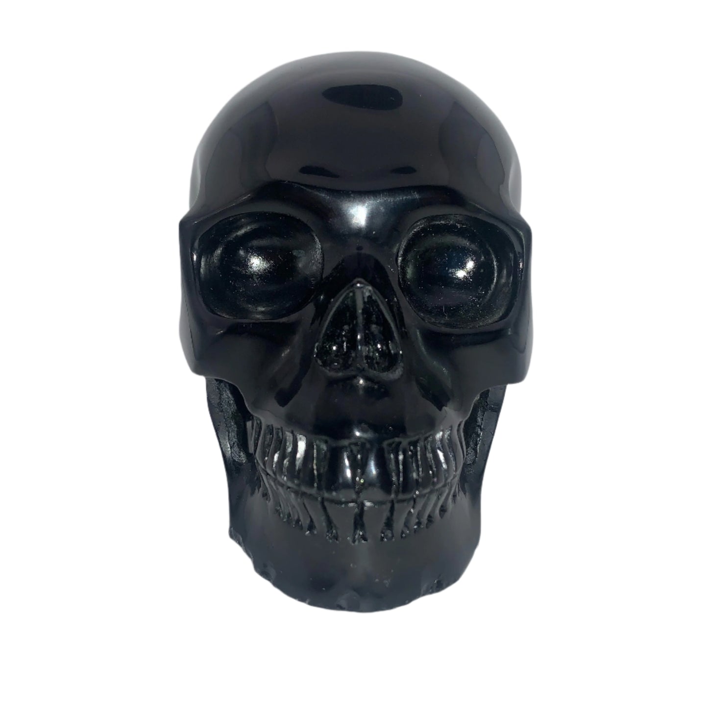 Cráneo de obsidiana negra de 5,3"
