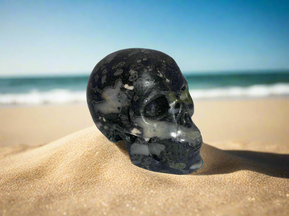 2.2" Plumite Jasper Skull