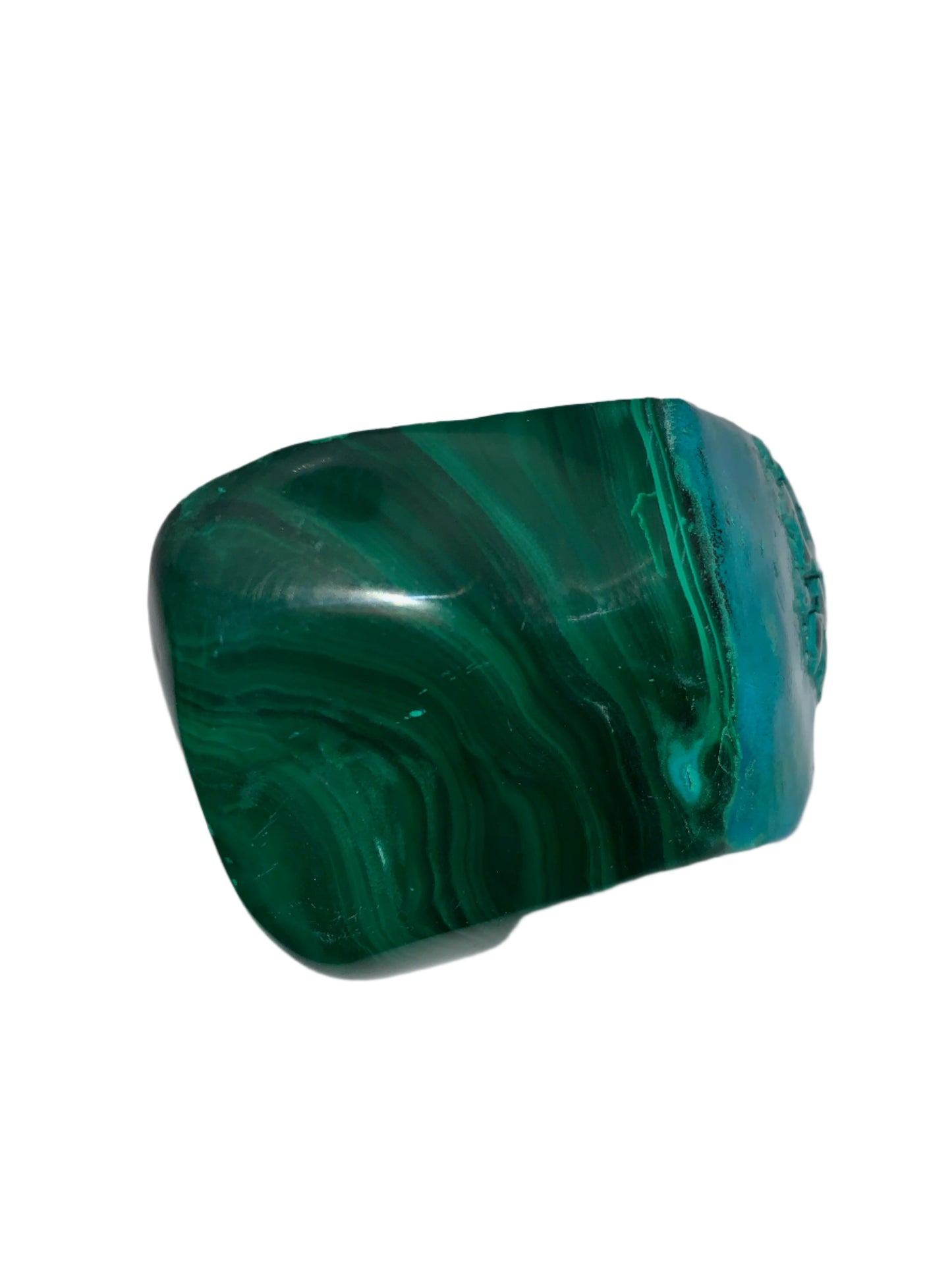 Piedra de palma de forma libre de crisocola y malaquita