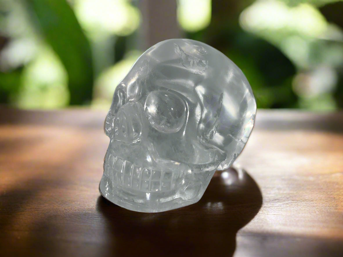 3.4" Alpine Quartz Skull w/ Rainbows
