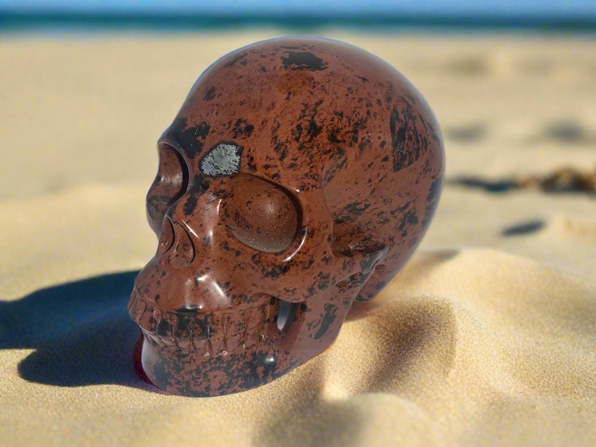 5.3" Mahogany Obsidian Skull