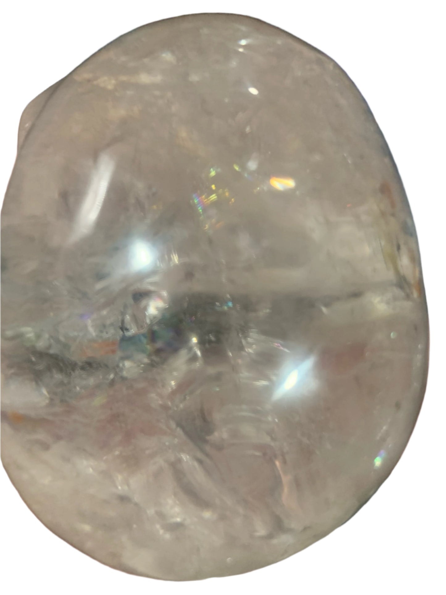 4" Master Healer Alpine Quartz Skull w/ Rainbows