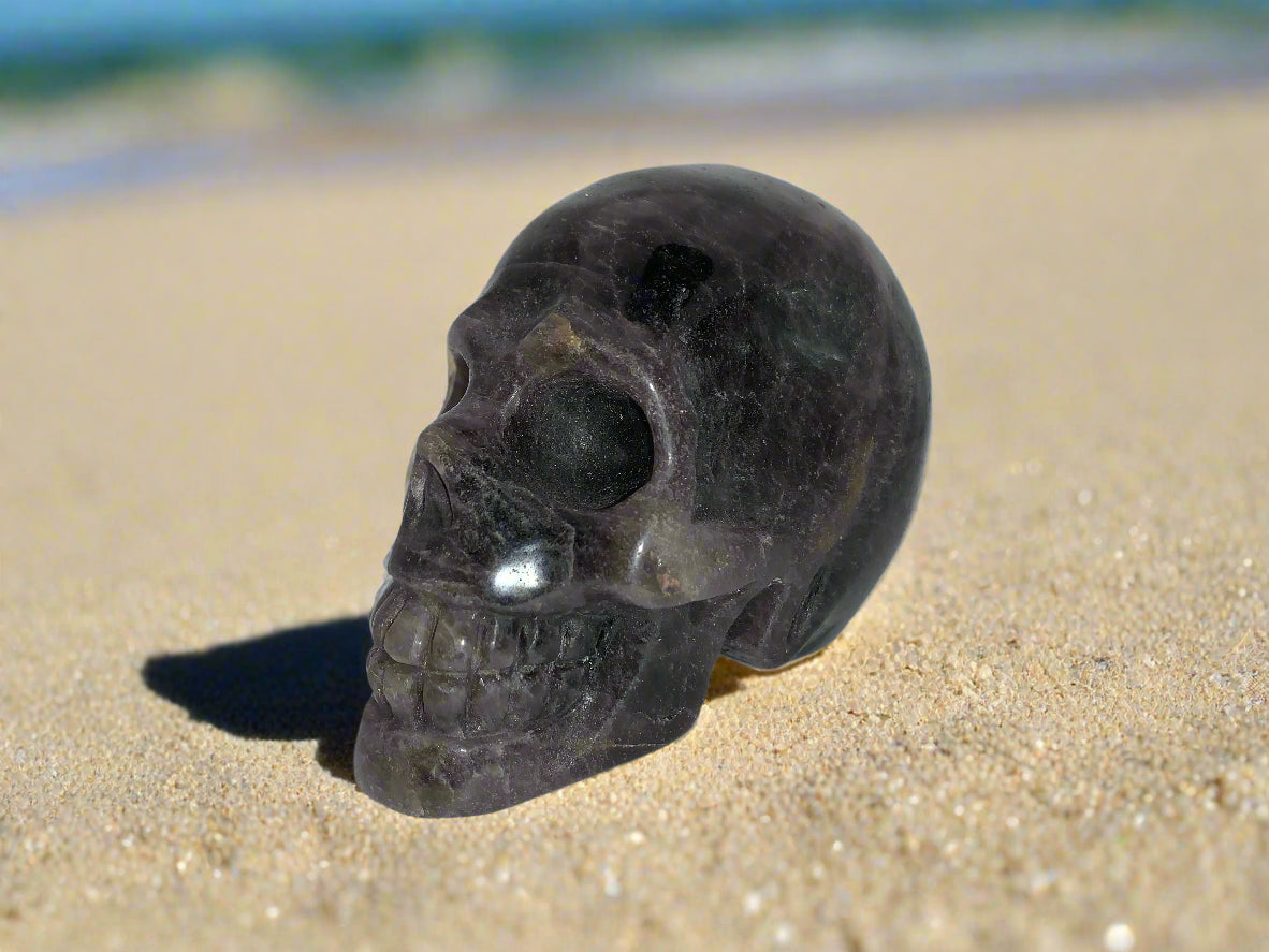 3.6" Smoky Quartz Skull