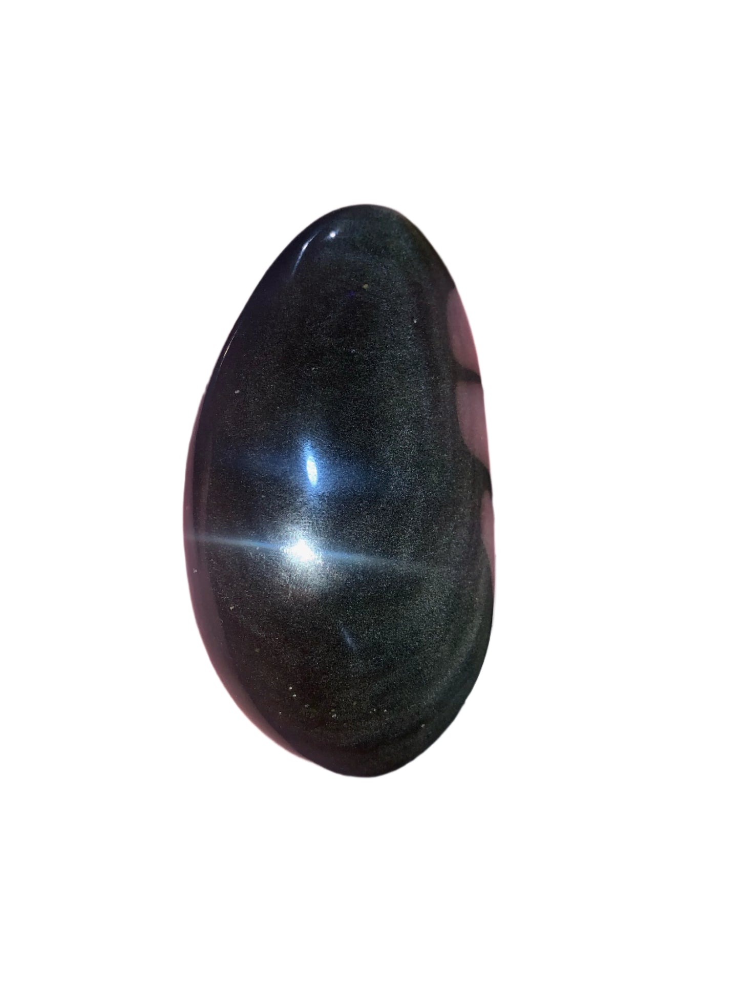 Piedra de palma de obsidiana con brillo dorado