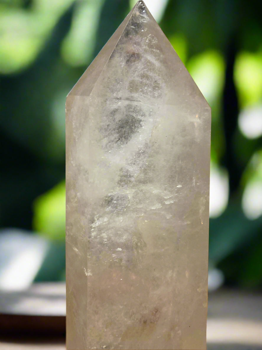 14.5" Clear Quartz Master Healer Obelisk w/ Rainbows