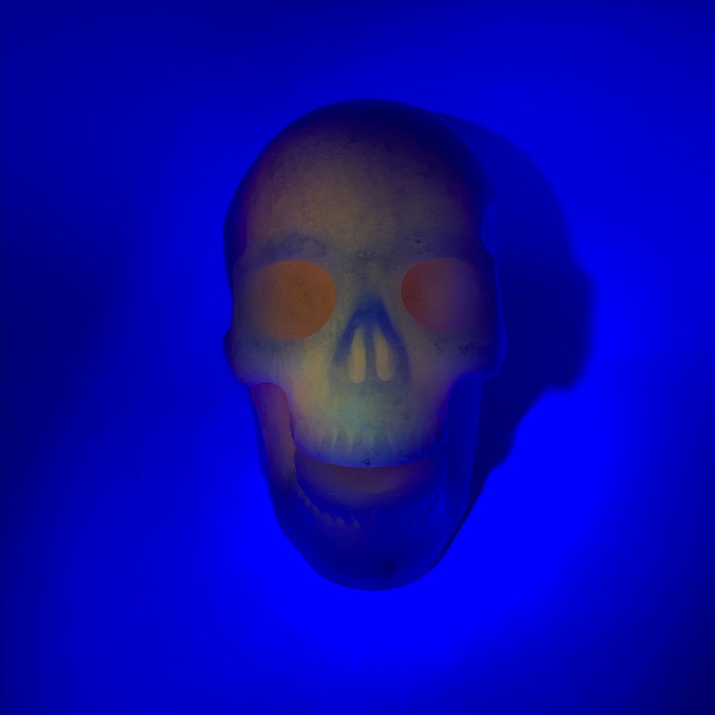 5.2" Rare Pink Aragonite Laughing Skull