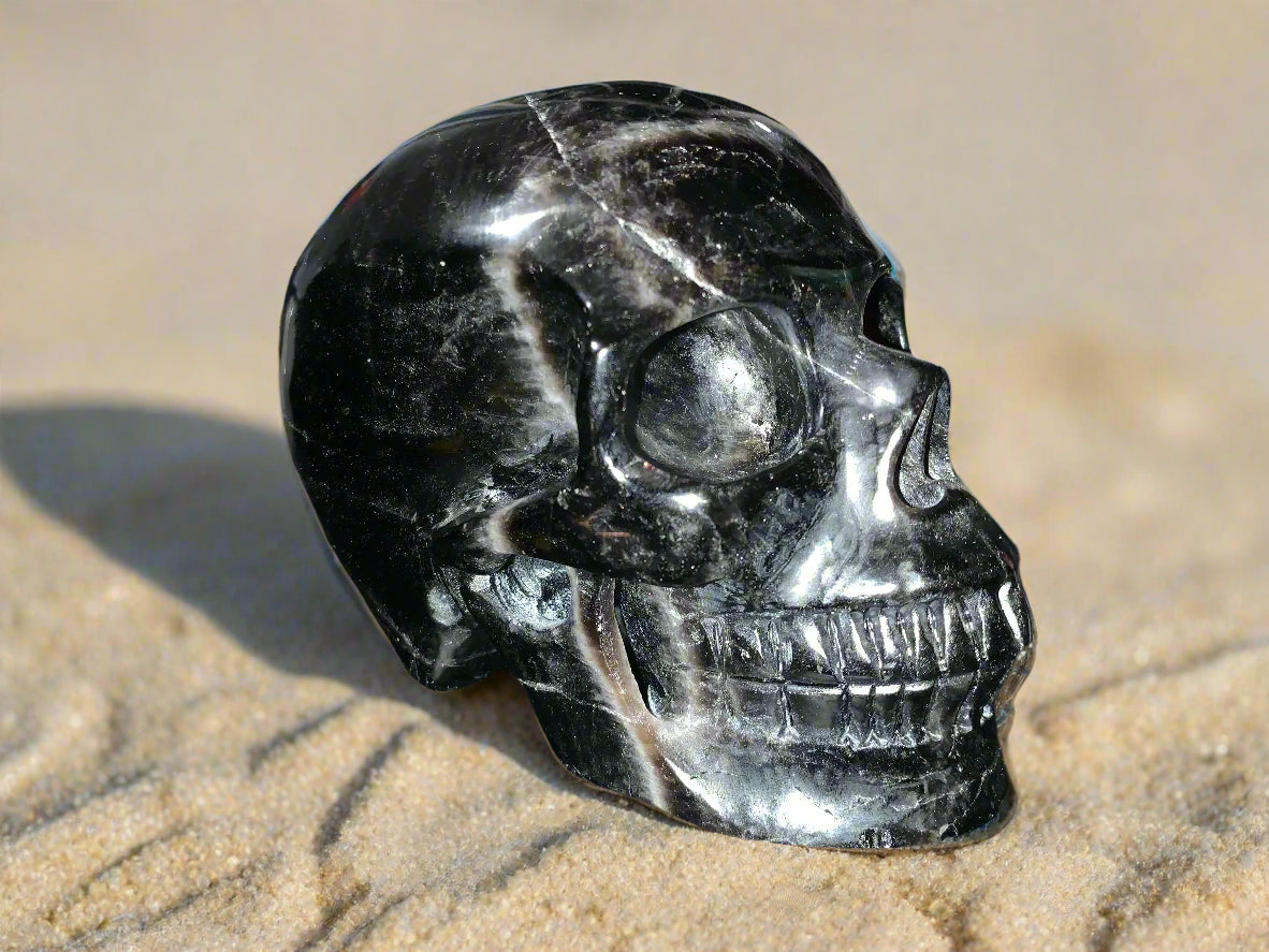 5.5" Morion Quartz Skull