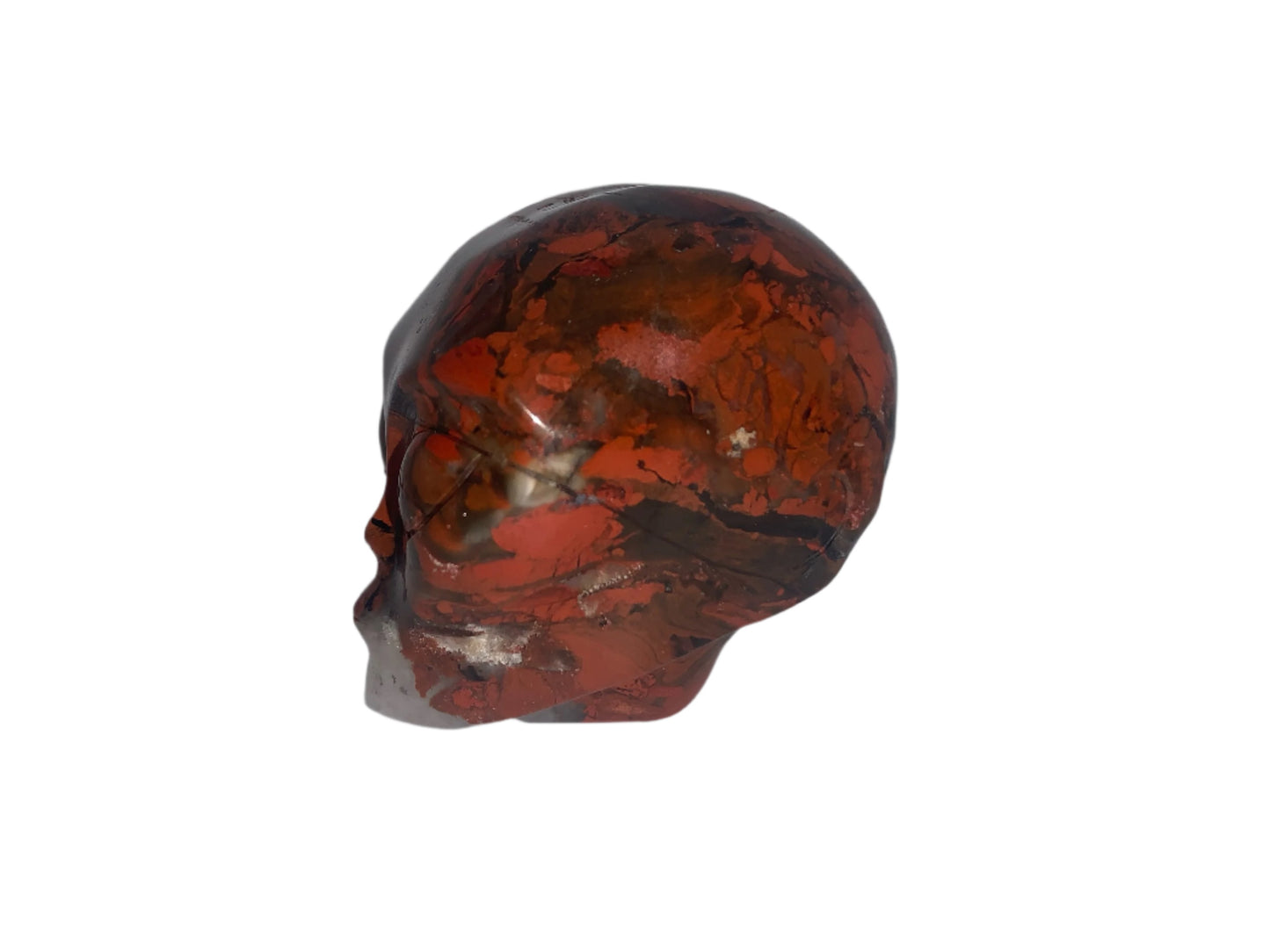 2" Brecciated Red Jasper Star Being Skull