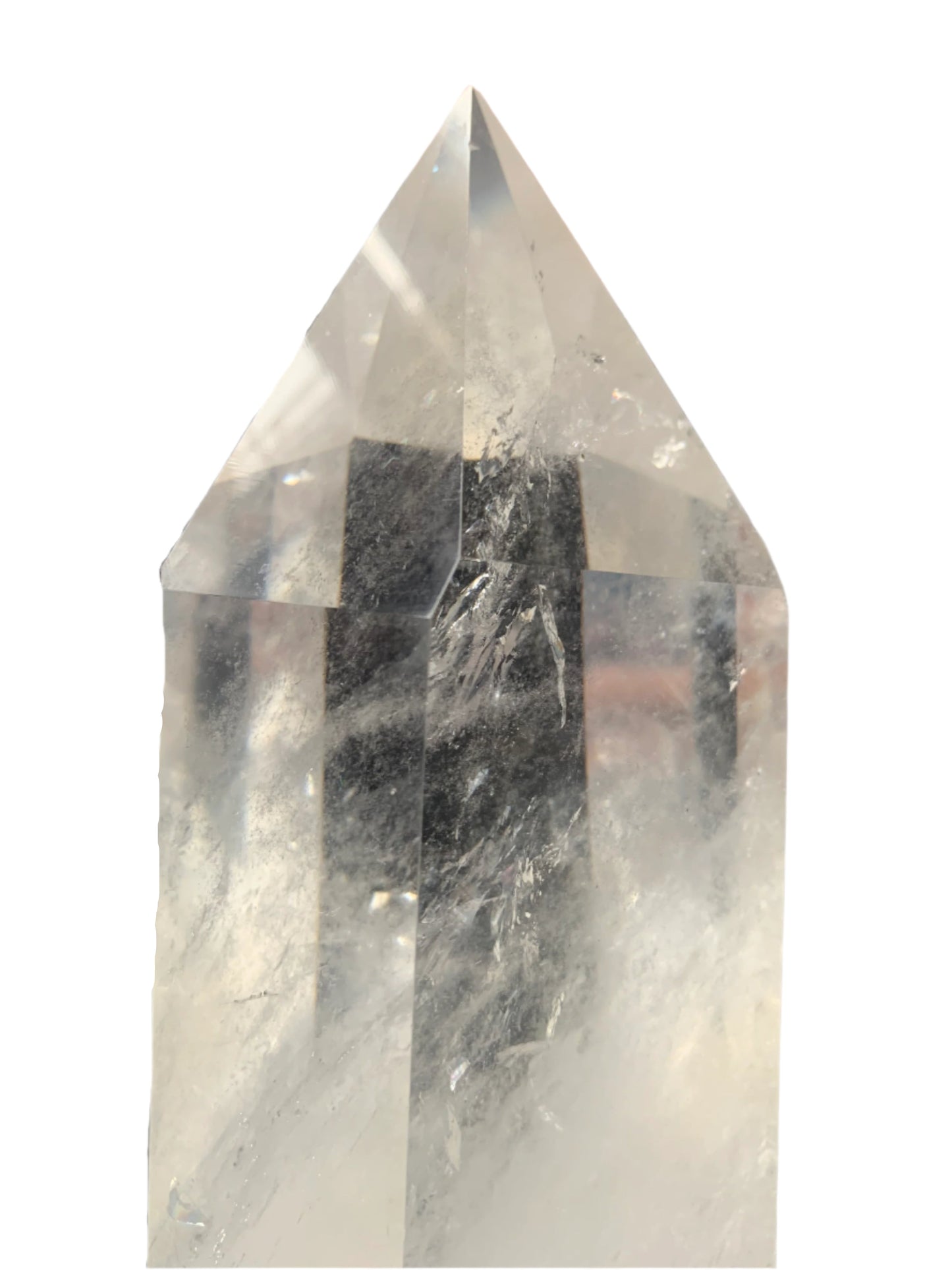 9lb Clear Quartz & Tourmaline Tower w/ Rainbows