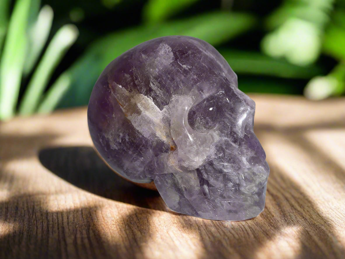 3.4" Amethyst & Smoky/White Quartz w/ Rainbows