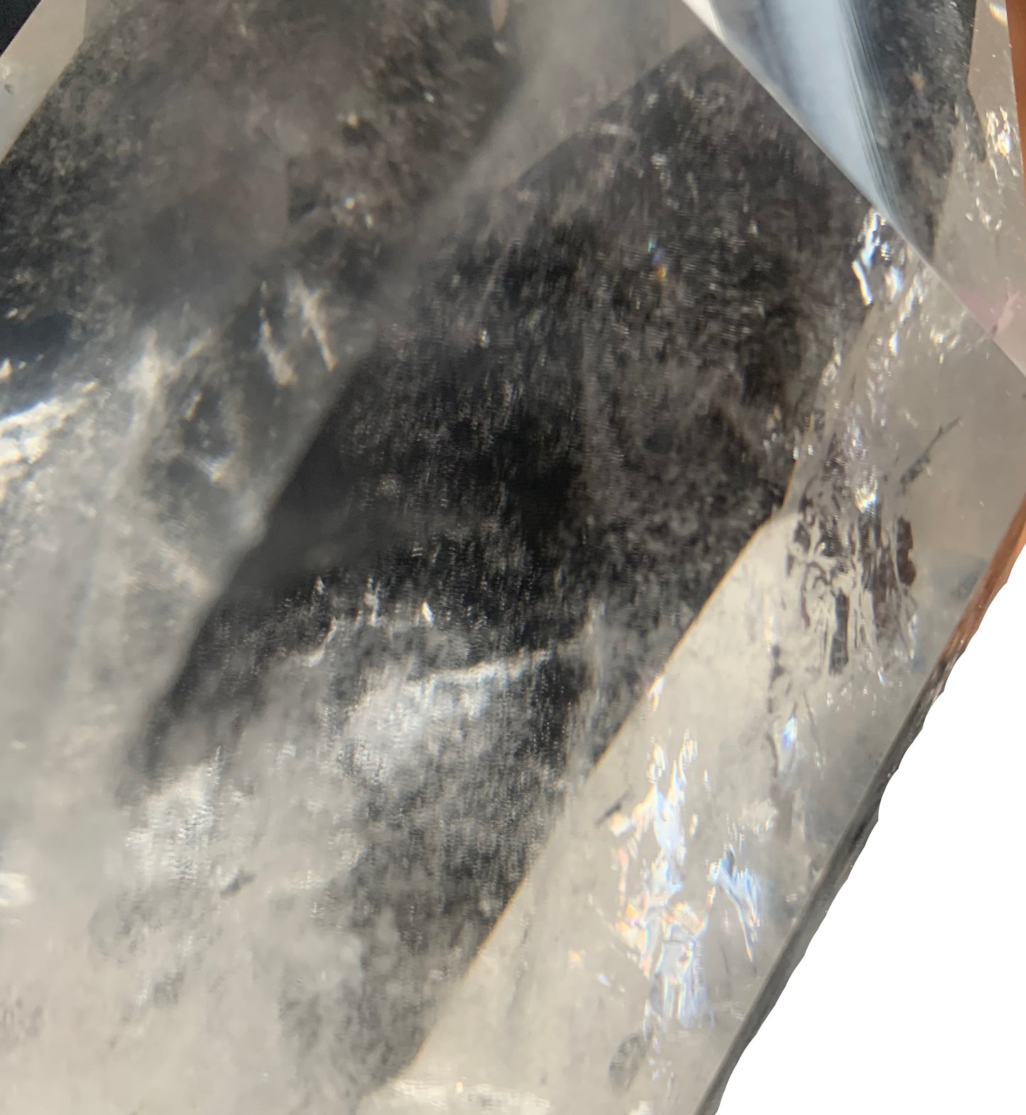 9lb Clear Quartz & Tourmaline Tower w/ Rainbows