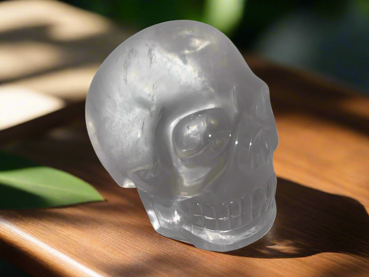 3.5" Chatoyant Himalayan Quartz Skull