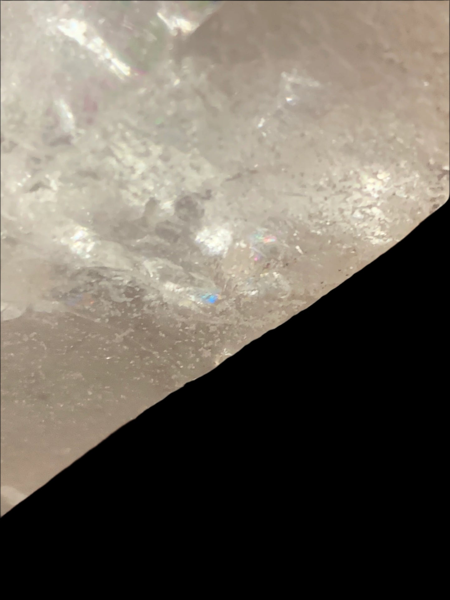 Biblioteca estelar de cristal de cuarzo autorreparado de 5,9" con arcoíris