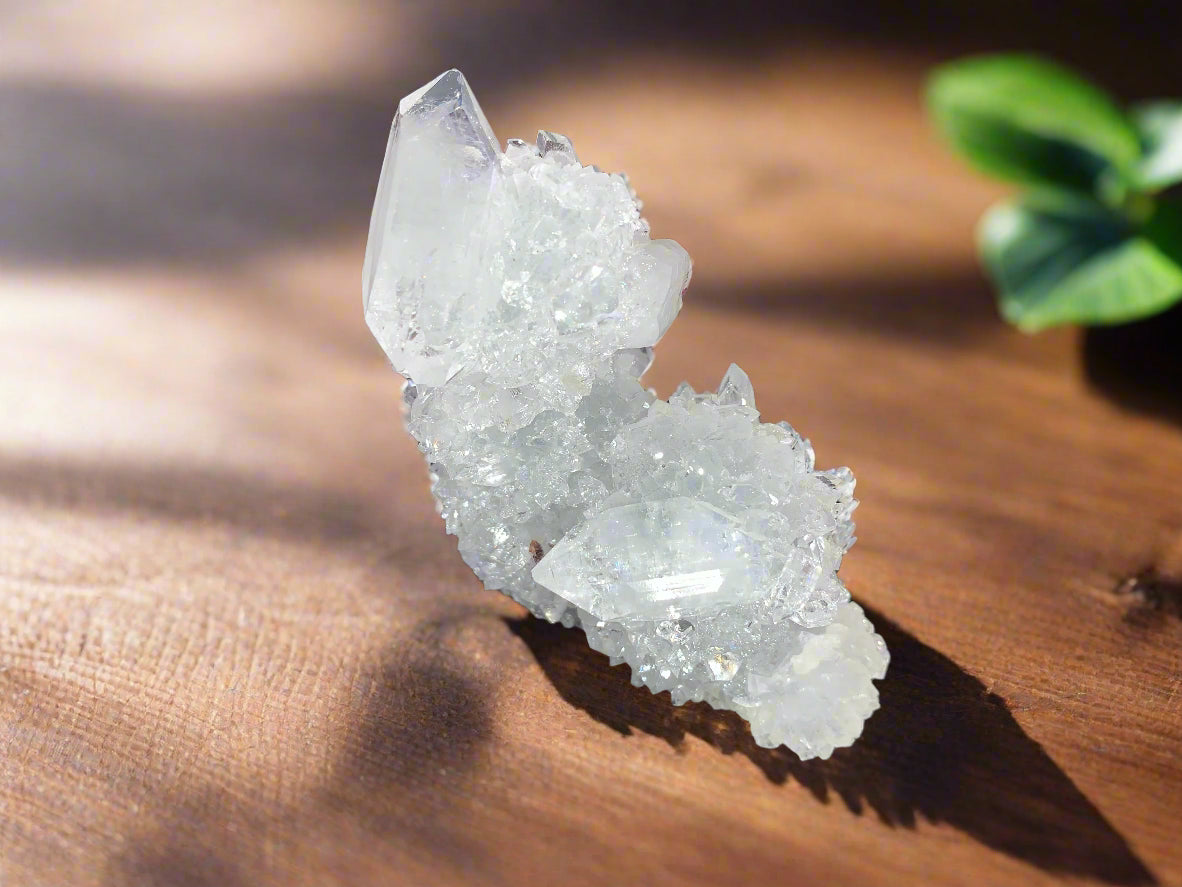 3.2" Apophyllite Cluster In Stalactite Formation w/ Rainbows