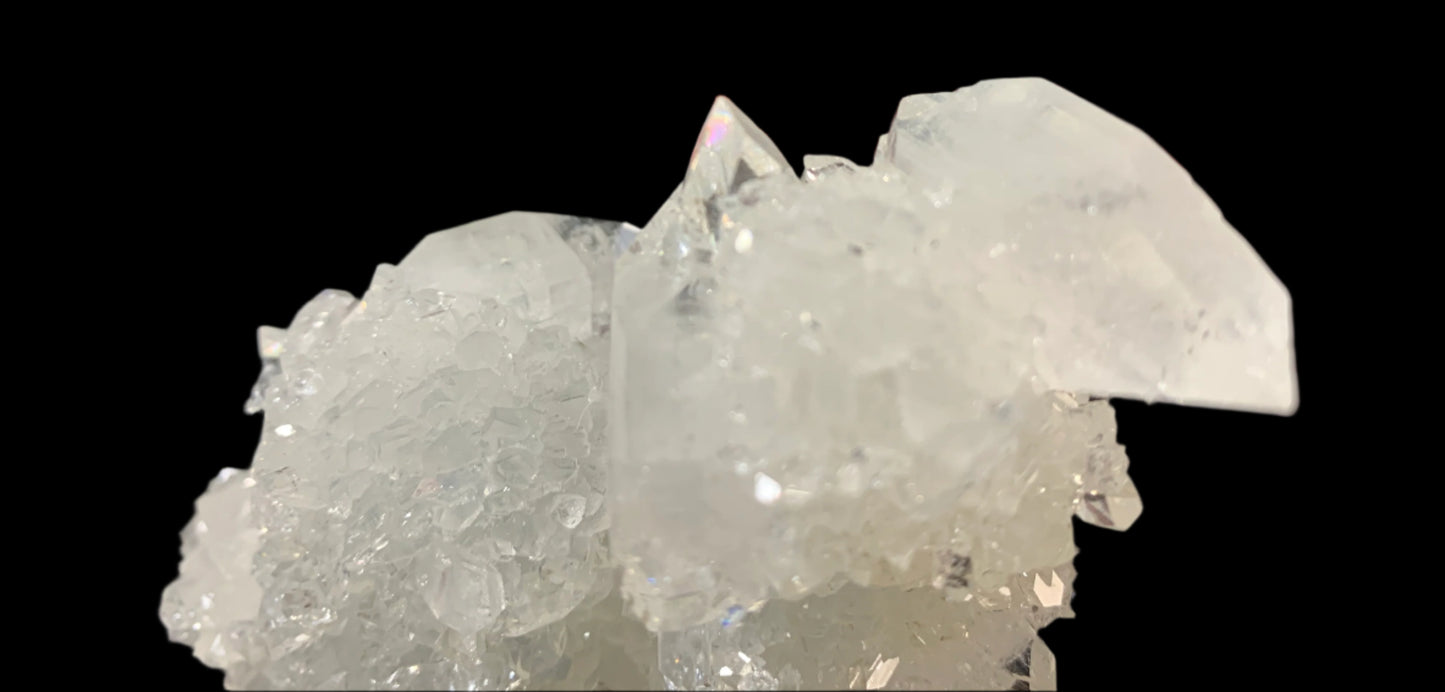 3.2" Apophyllite Cluster In Stalactite Formation w/ Rainbows