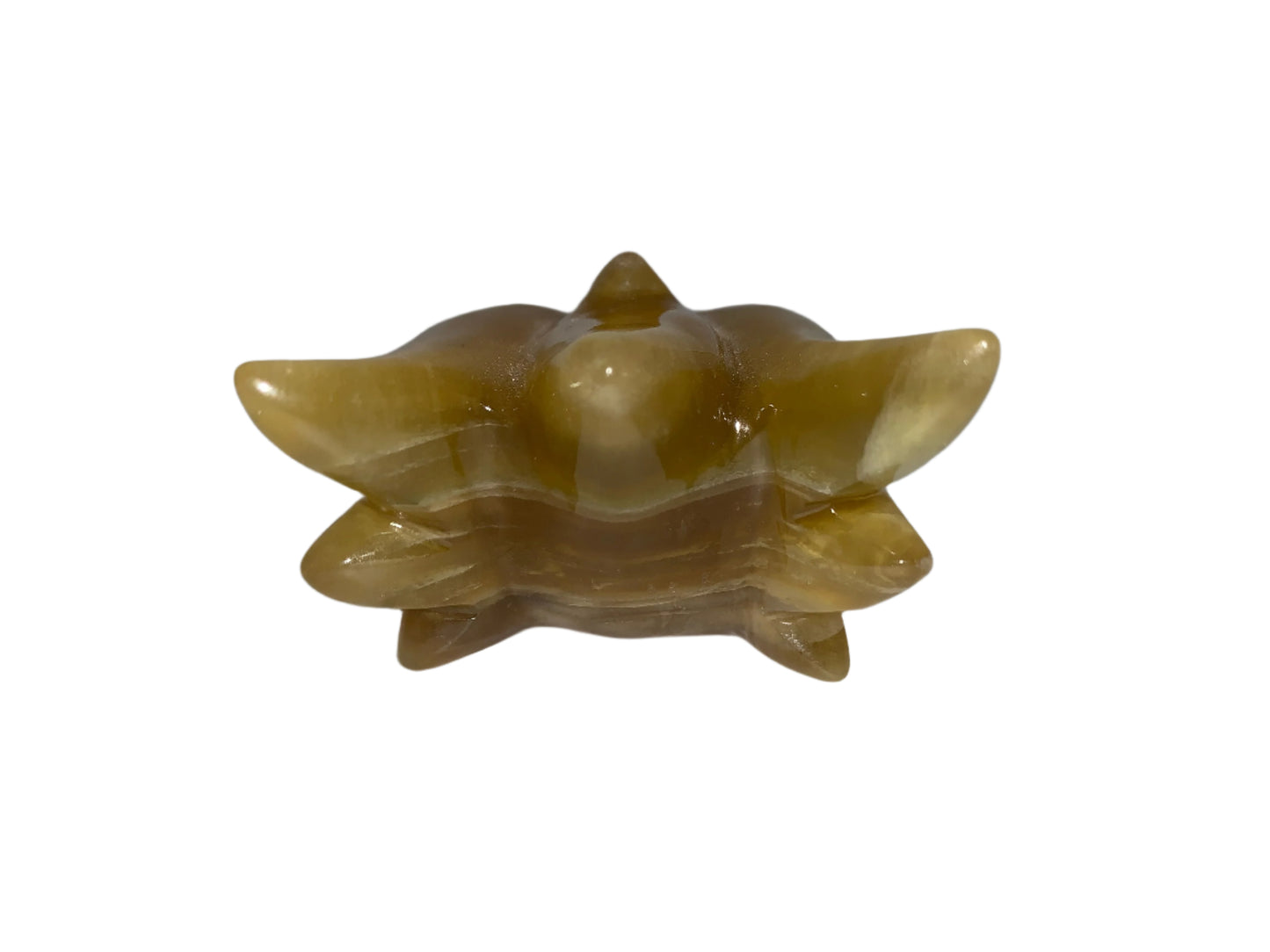 "Radiance" Leandro de Souza Golden Fluorite Dragon Skull w/ Rainbows