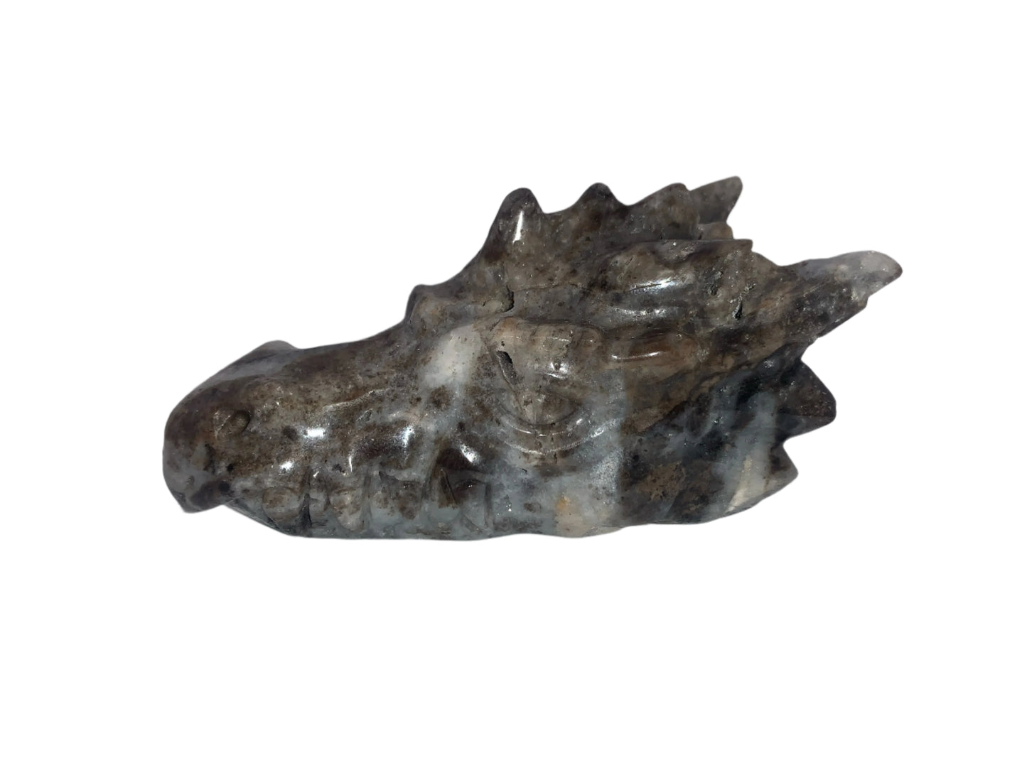 Dragón de esfalrita de 4,4" con geodas