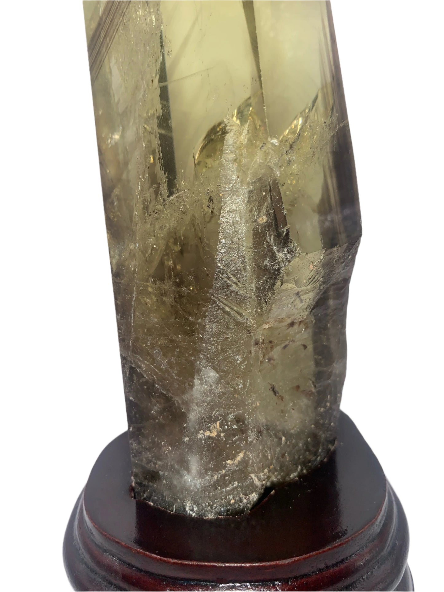 8.125" Smoky Citrine Time Keeper Generator Obelisk w/ LOTS OF RAINBOWS