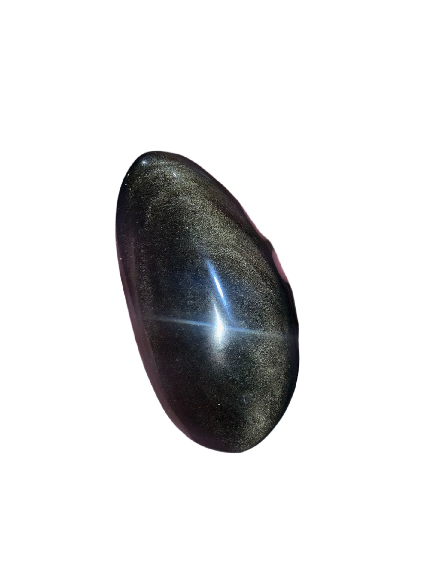 Piedra de palma de obsidiana con brillo dorado
