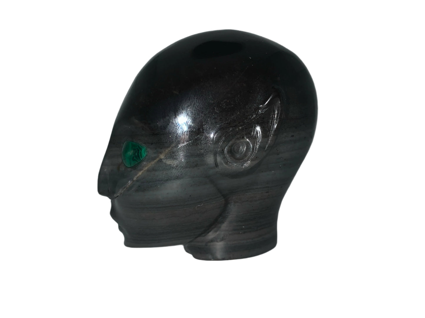 4" Polychrome Jasper w/ Malachite Eyes