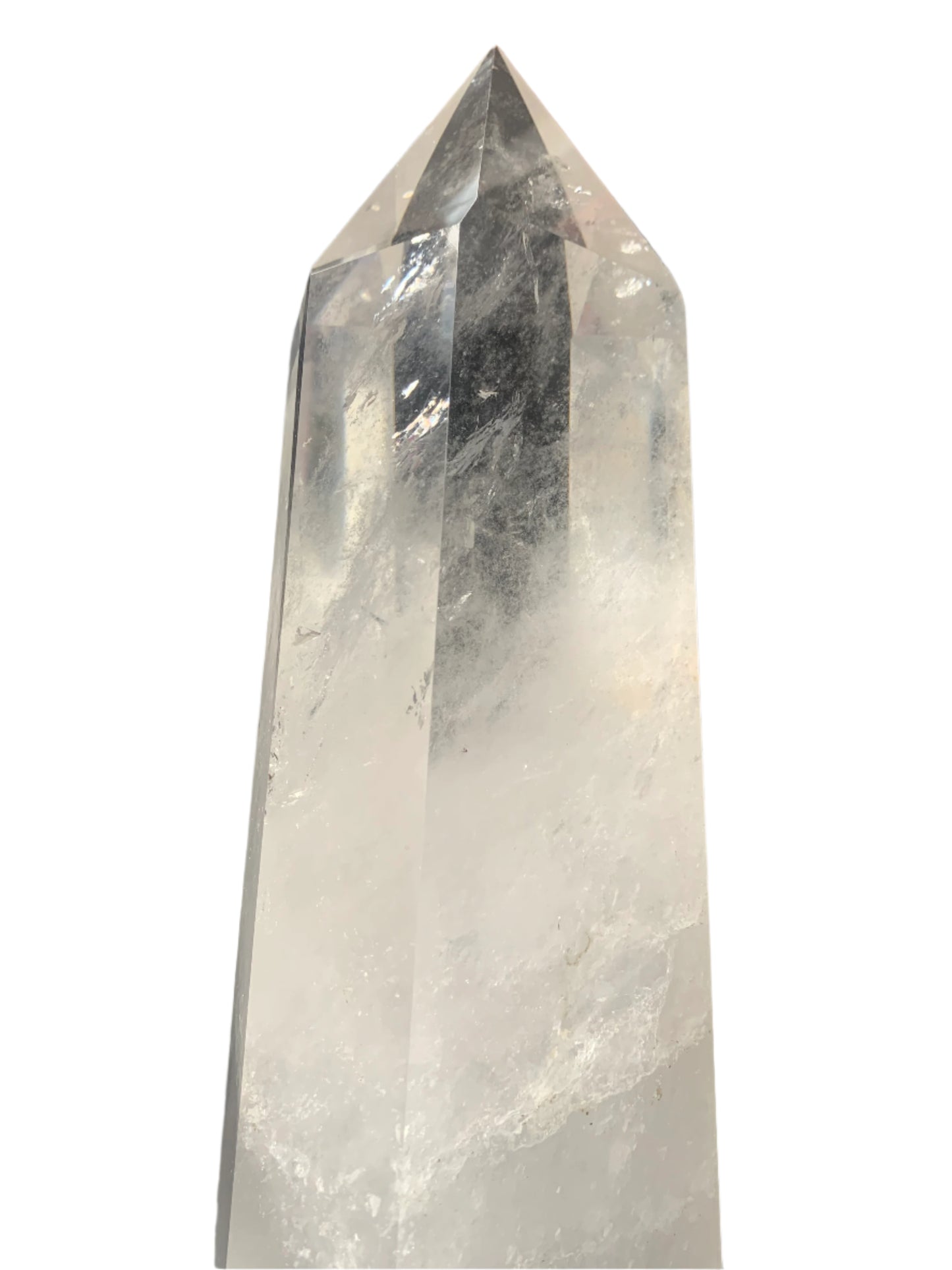 9lb Clear Quartz & Tourmaline Tower w/ Rainbows