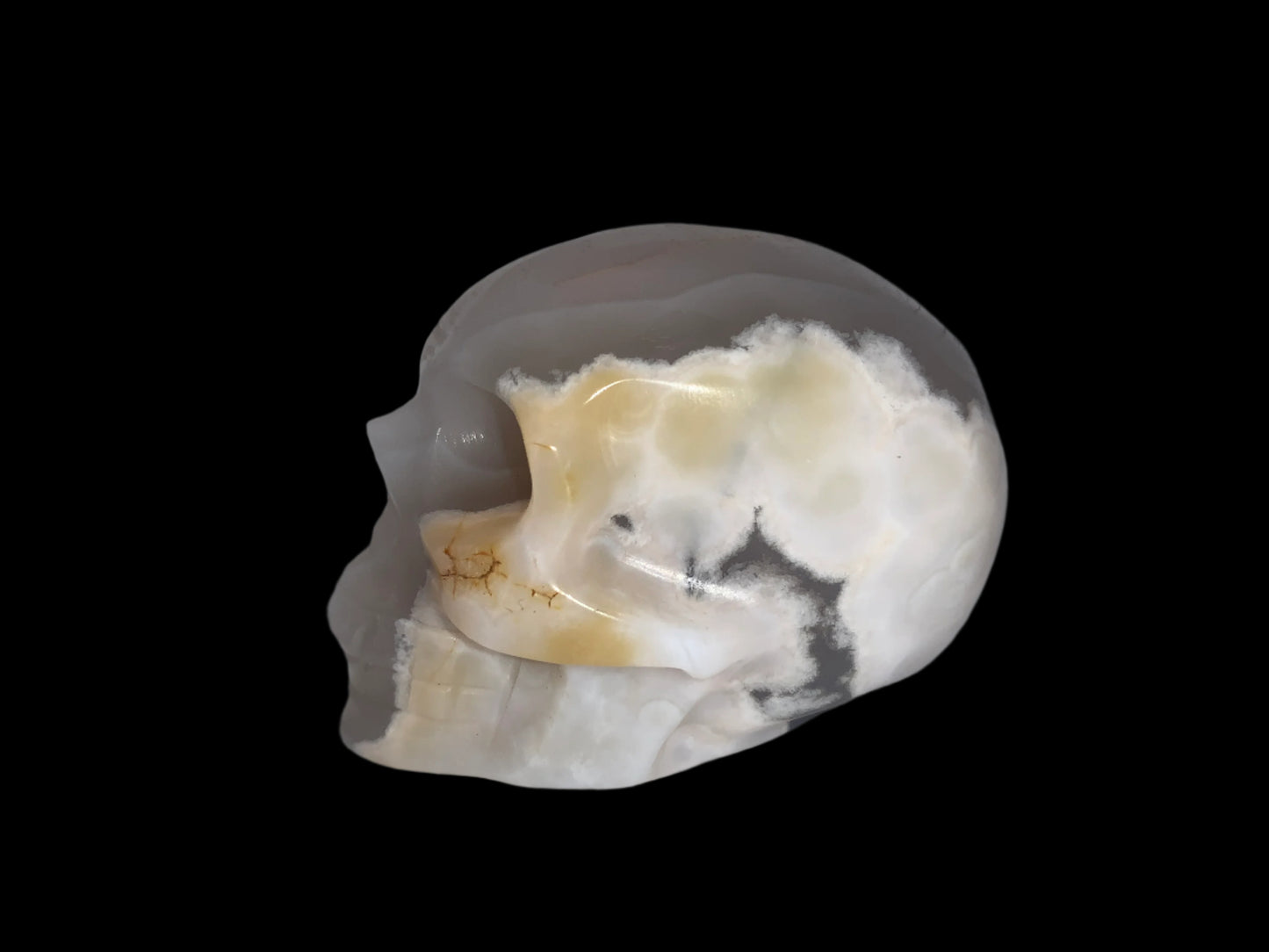 3.1" Flower Agate Skull