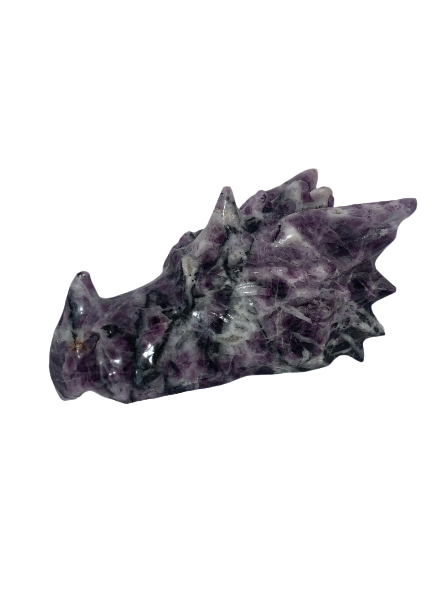 Talla de calavera de dragón de 6" de jadeíta