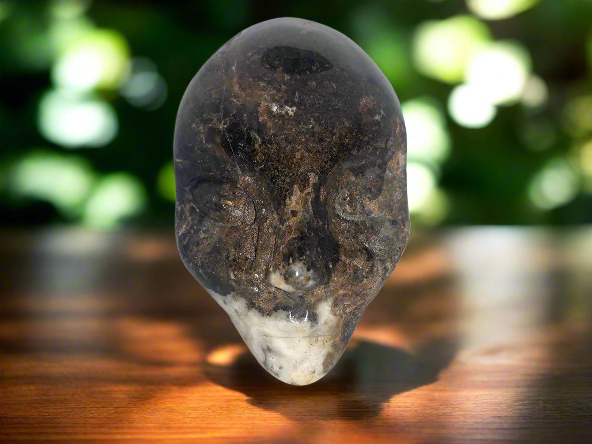 Portal elemental de calavera de ágata mixta de 4,5"