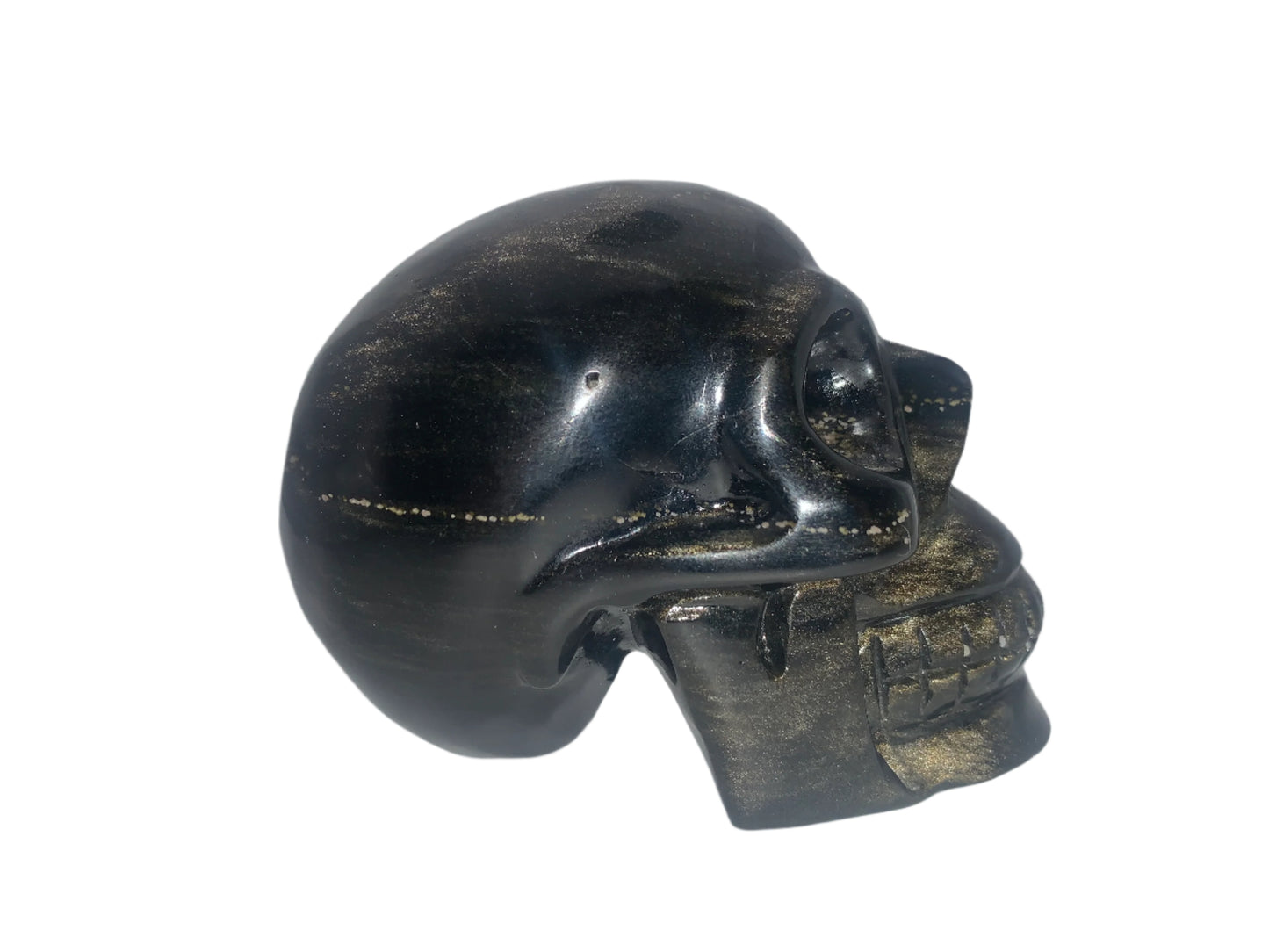 3.9" Golden Sheen Obsidian Skull