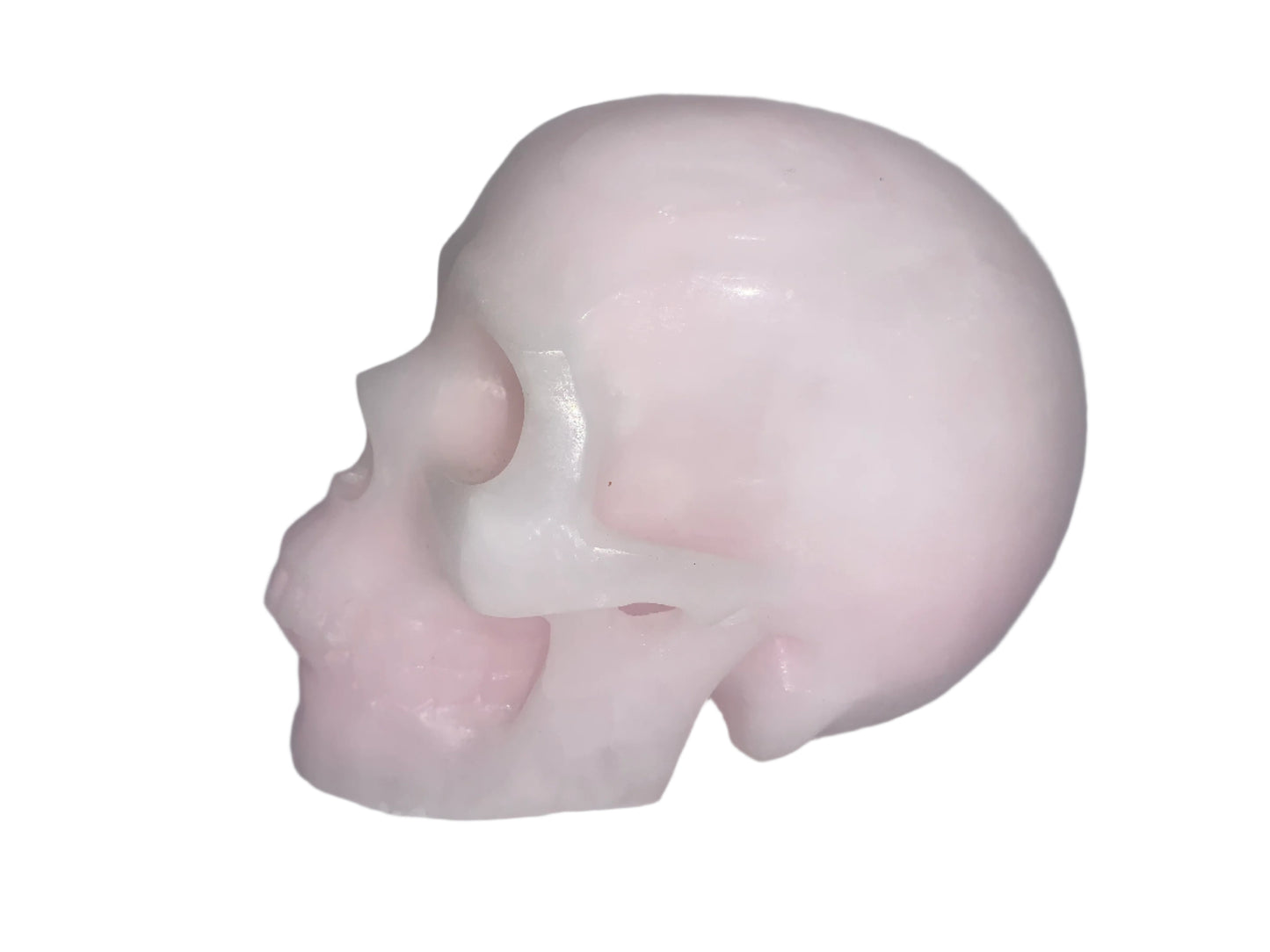 5.3" Rare Pink Aragonite Skull