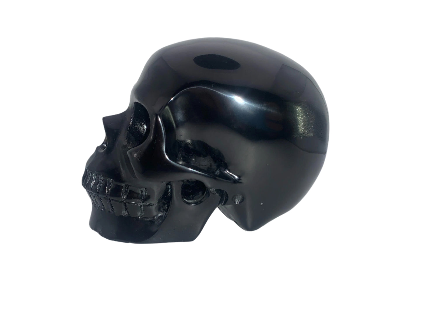 Cráneo de obsidiana negra de 5,3"
