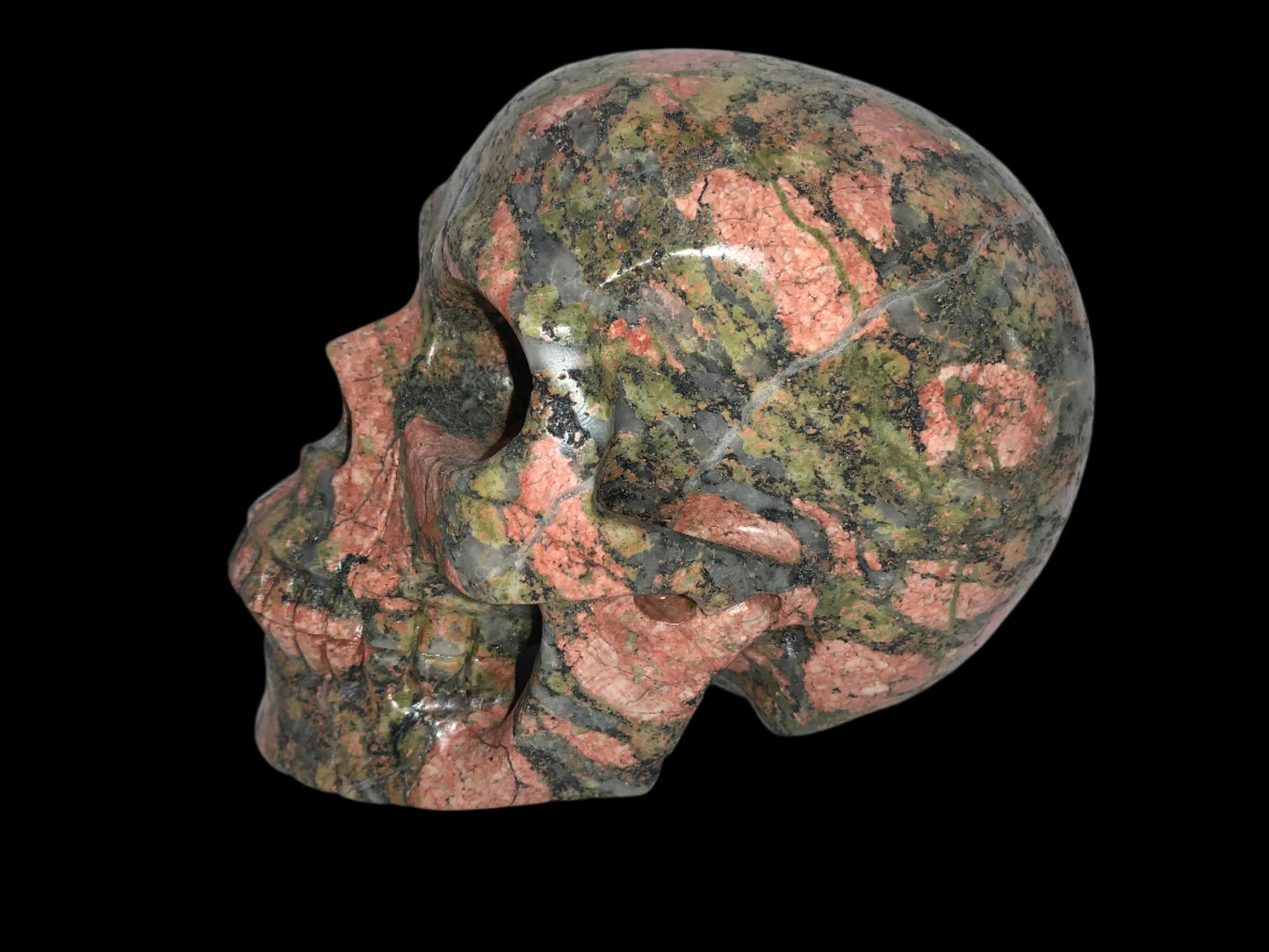 5.4" Unakite Jasper Skull