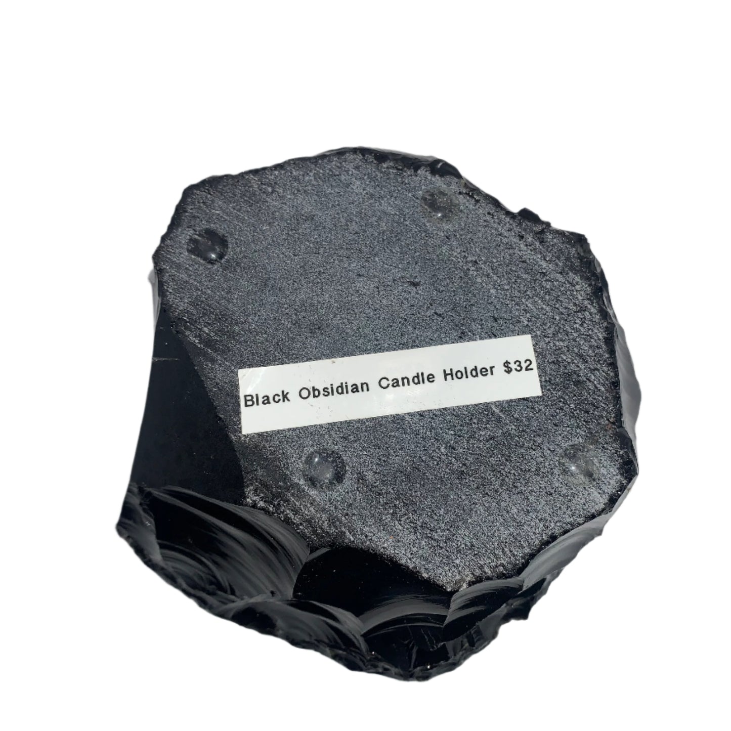 Black Obsidian Candle Holder