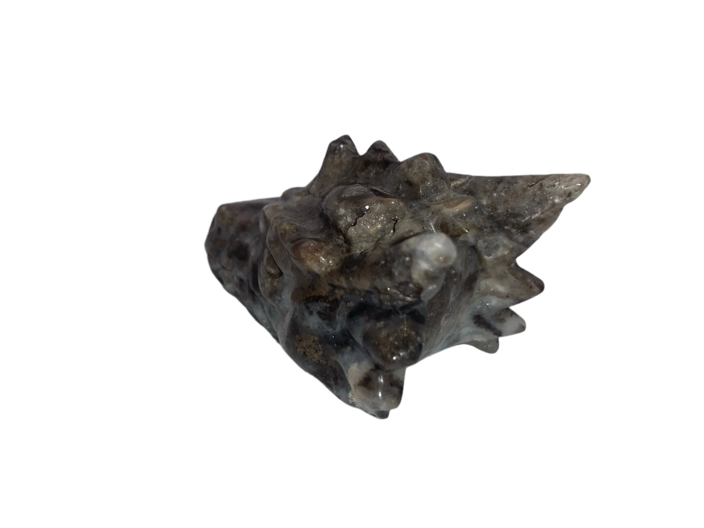 Dragón de esfalrita de 4,4" con geodas