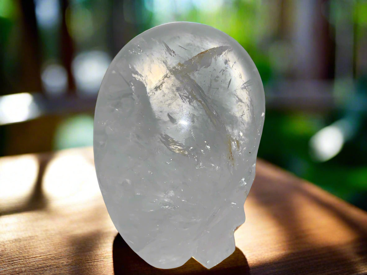 Himalayan Quartz Skull Star-brary w/ Rainbows