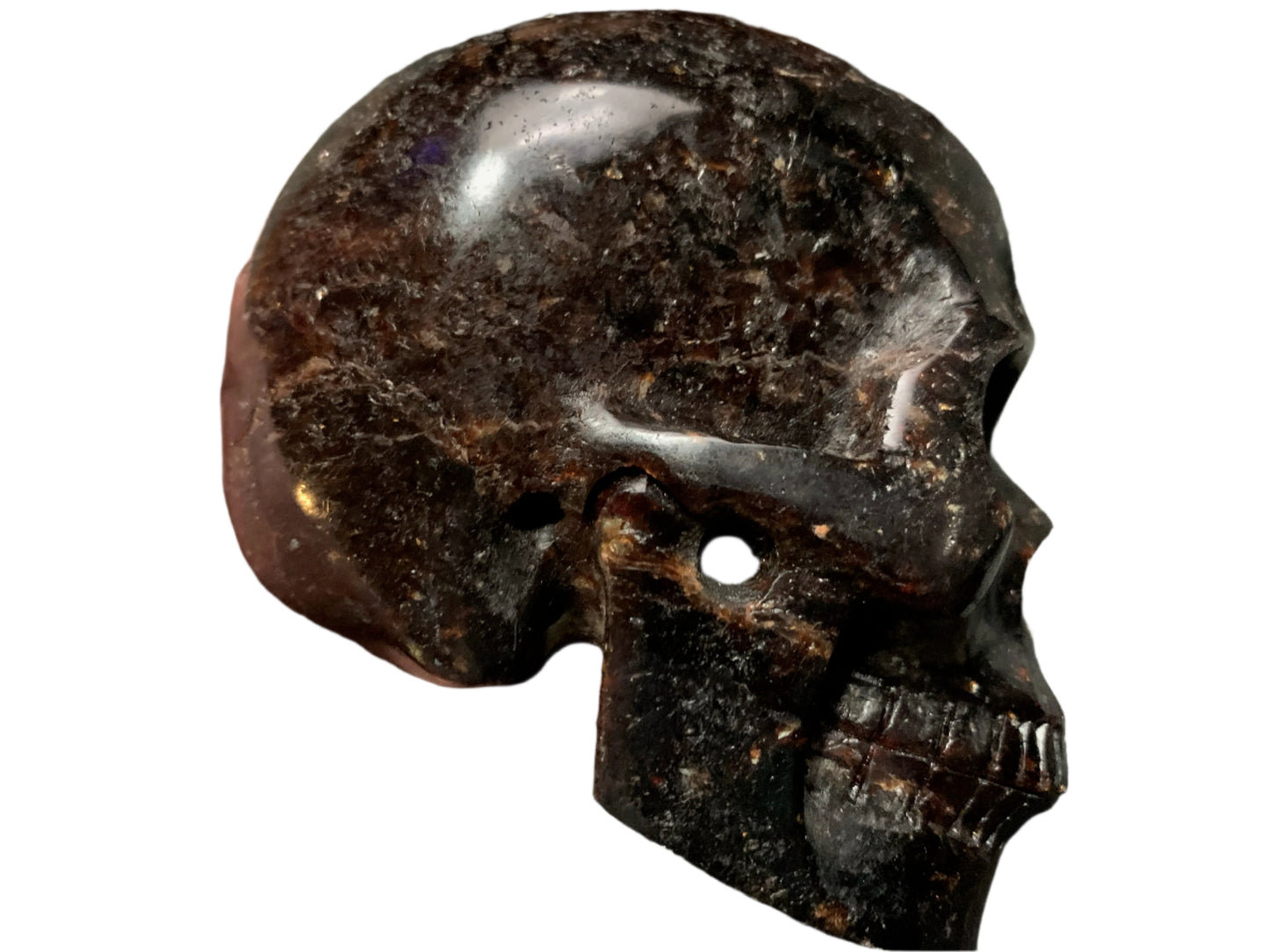 5.3" Garnet, Astrophyllite & Pyrite Skull