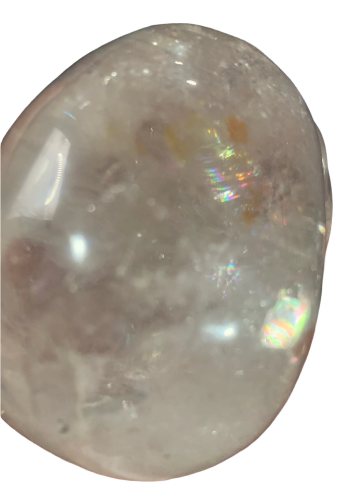 4" Master Healer Alpine Quartz Skull w/ Rainbows