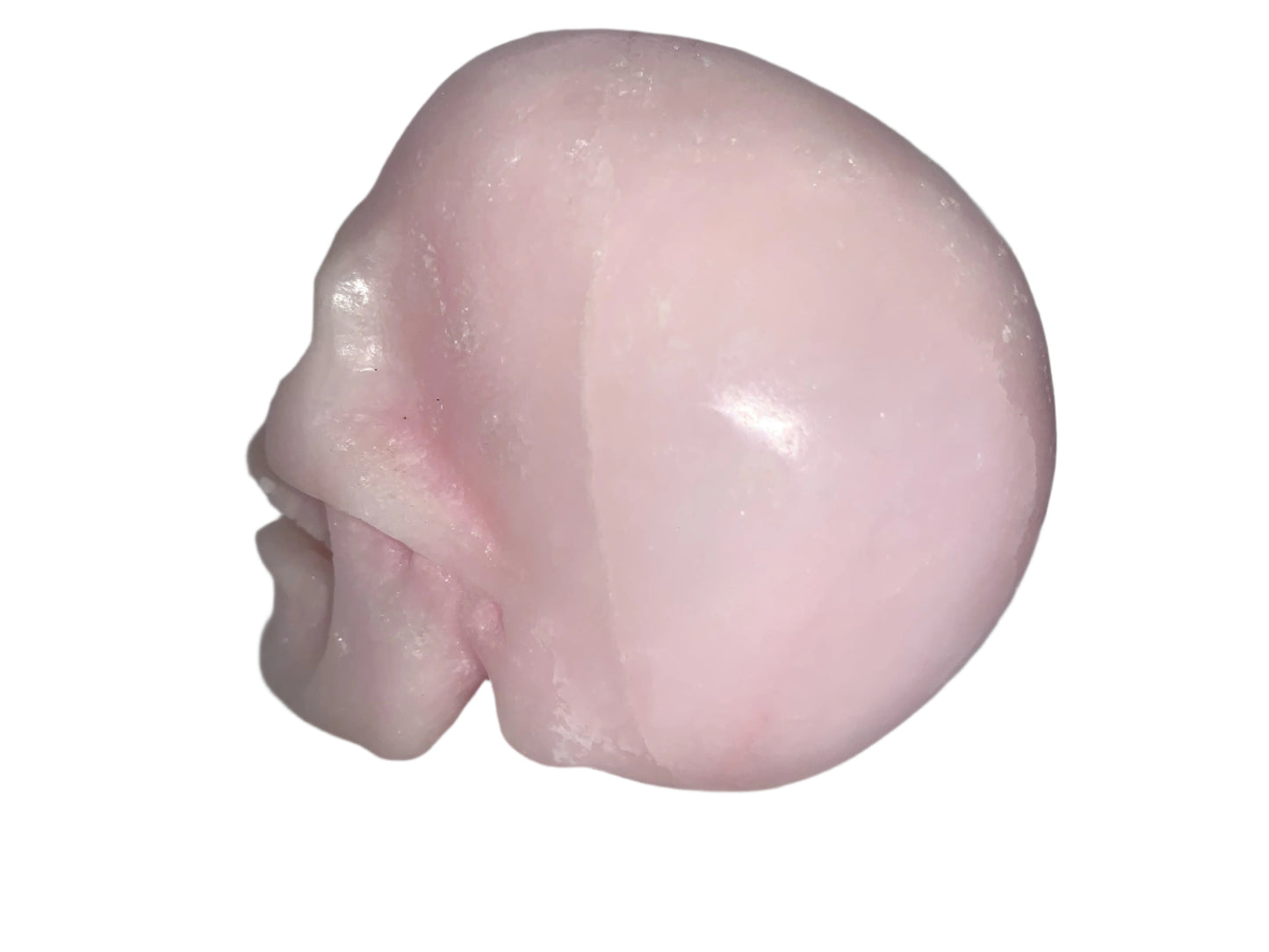 5.2" Rare Pink Aragonite Laughing Skull