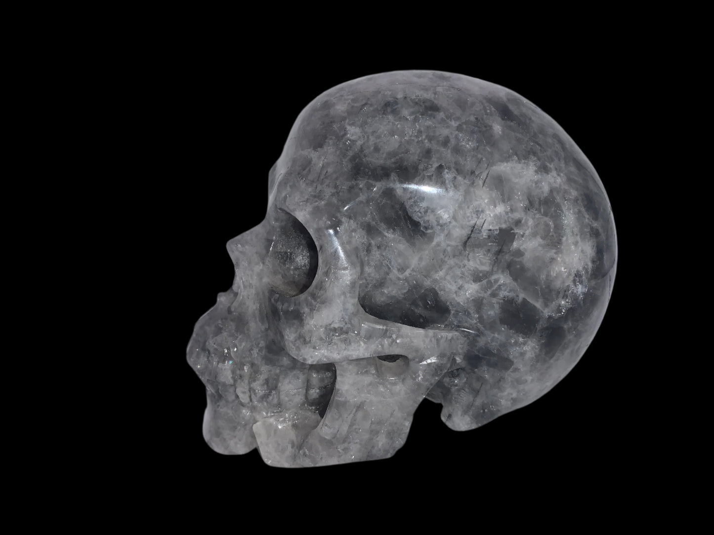 5.4" Gray Quartz Skull