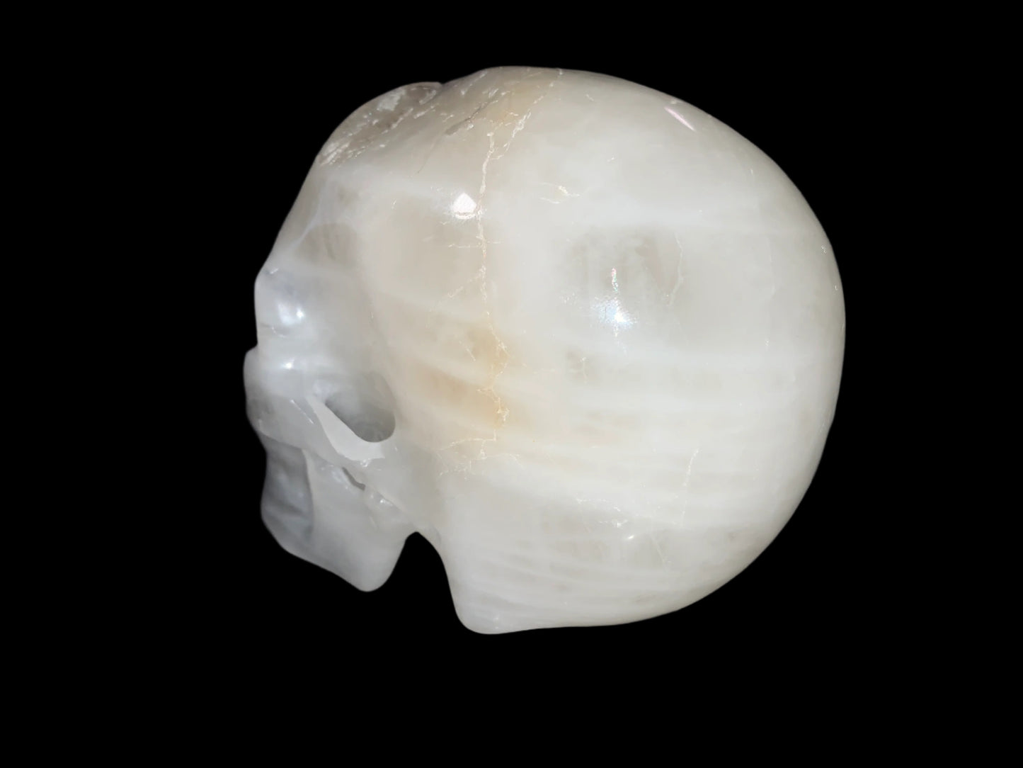 5.5" White Agate Skull