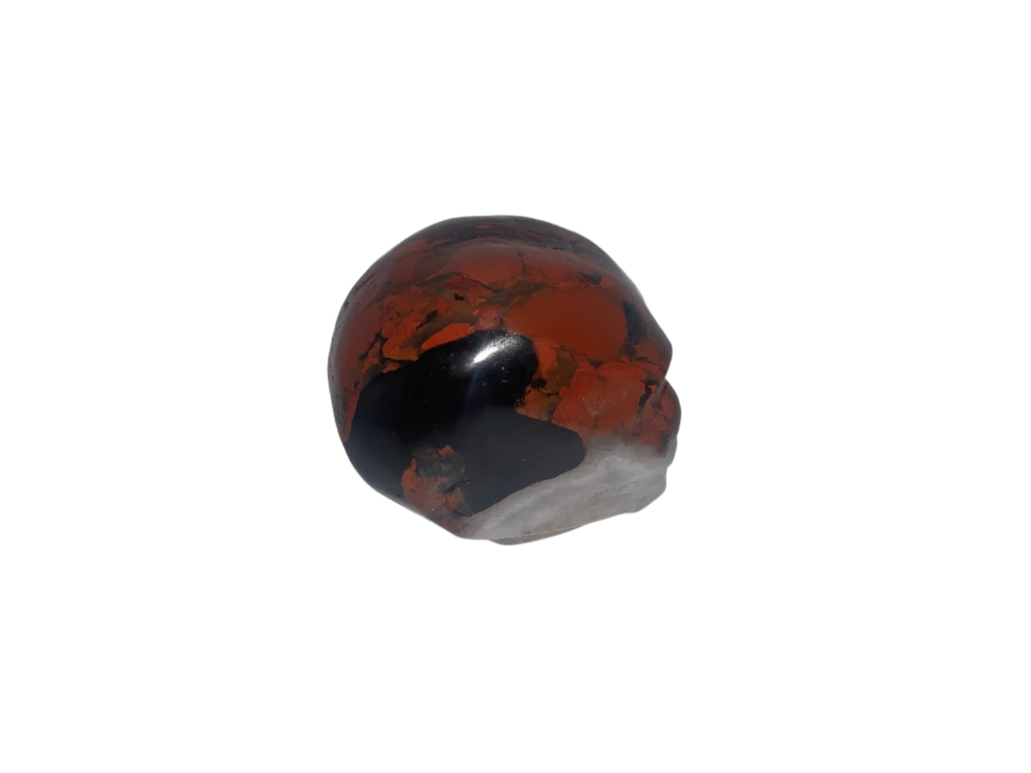 2" Brecciated Red Jasper Star Being Skull