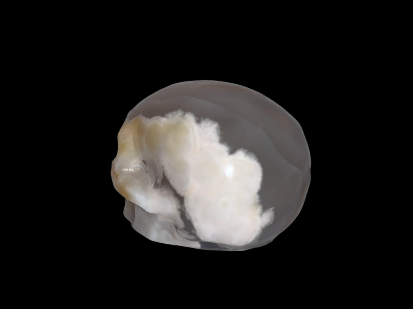 3.1" Flower Agate Skull