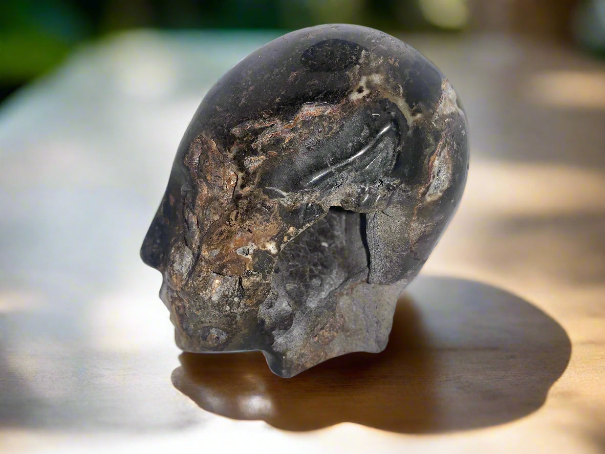 Portal elemental de calavera de ágata mixta de 4,5"