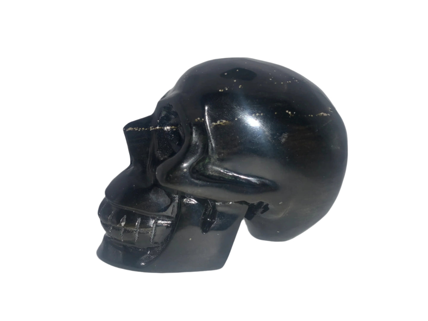 3.9" Golden Sheen Obsidian Skull