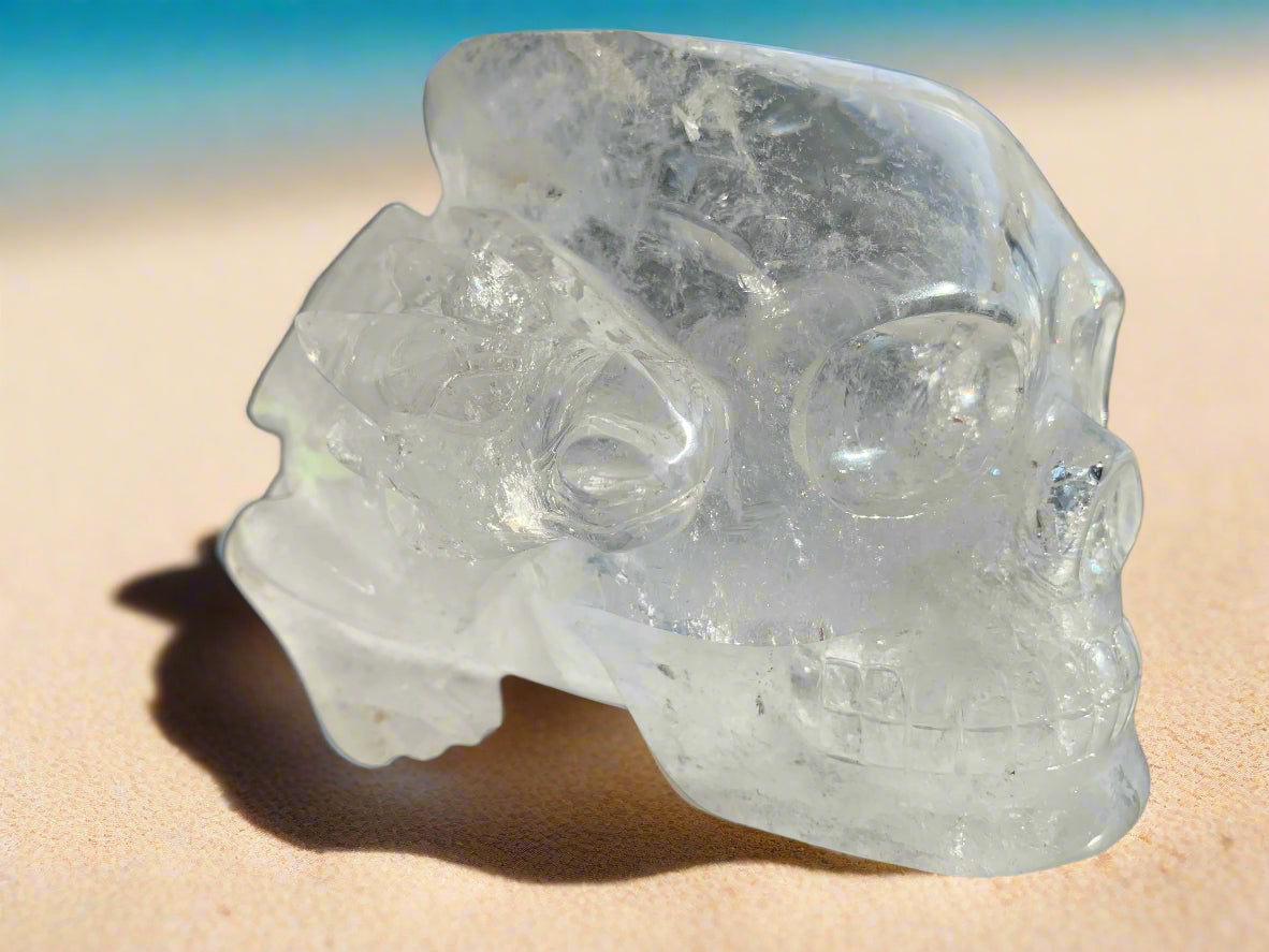 Leandro de Souza Lemurian Sirius Quartz Skull with Dragon