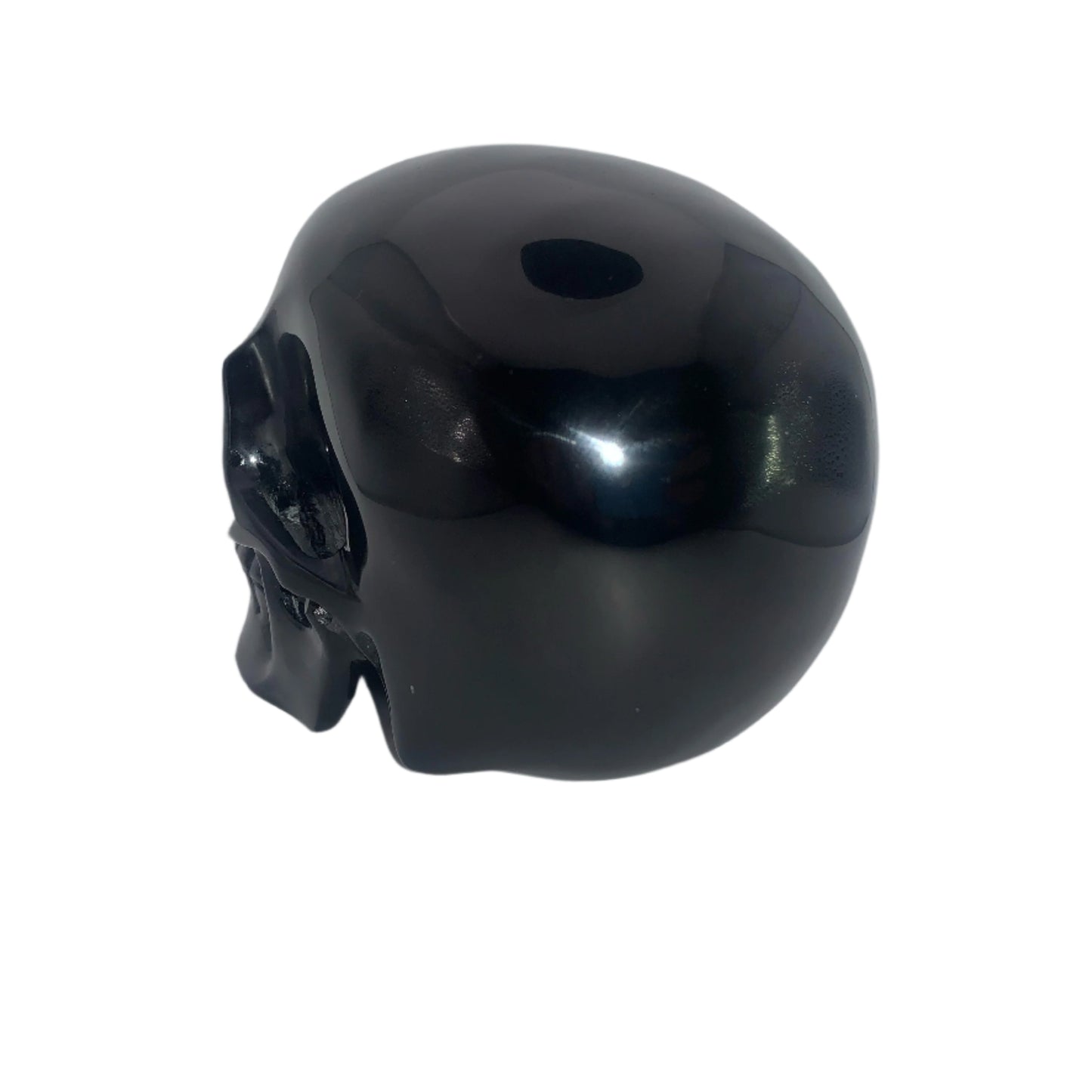 Cráneo de obsidiana negra de 5,3"