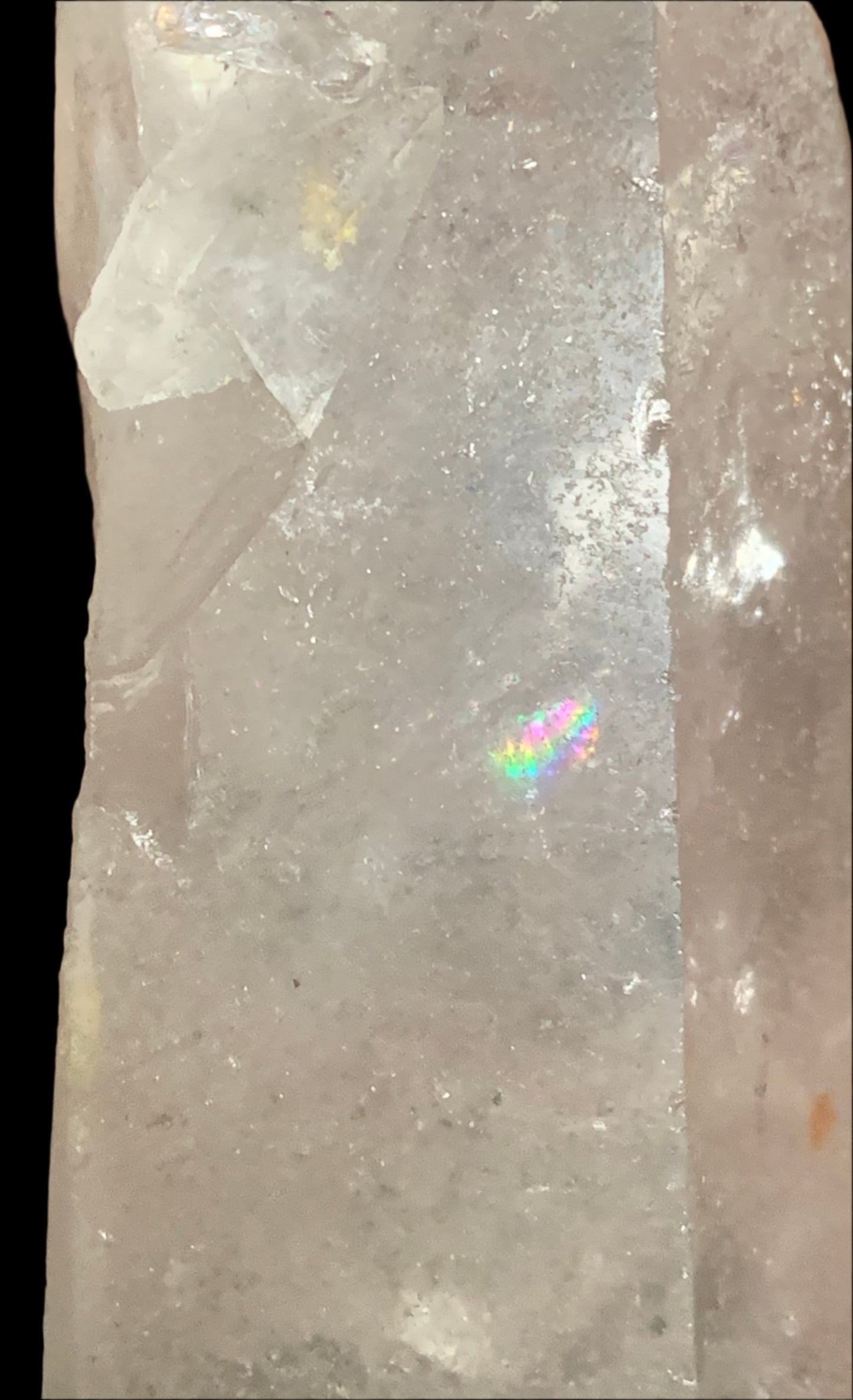 Biblioteca estelar de cristal de cuarzo autorreparado de 5,9" con arcoíris