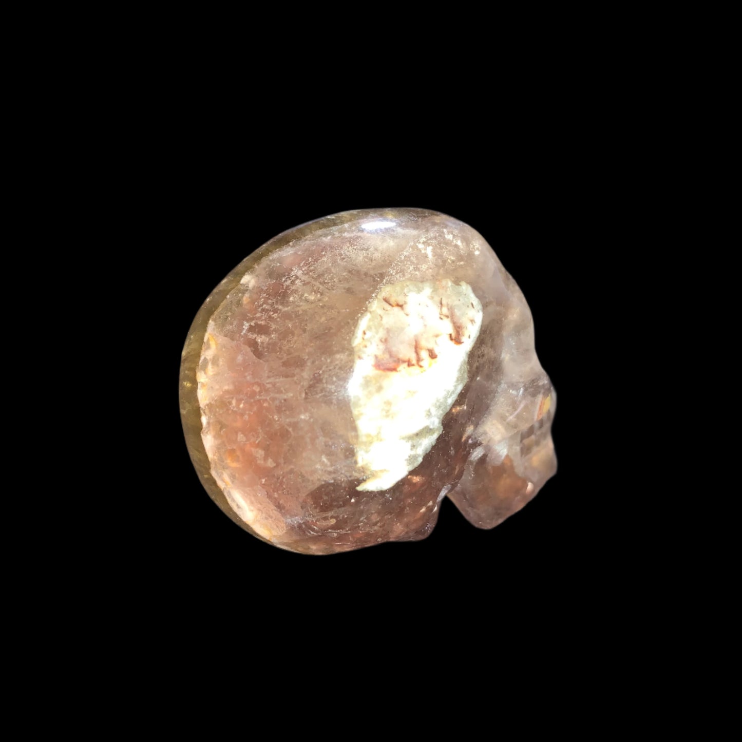2.2" Golden Fluorite Skull w/ Rainbows